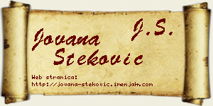 Jovana Steković vizit kartica